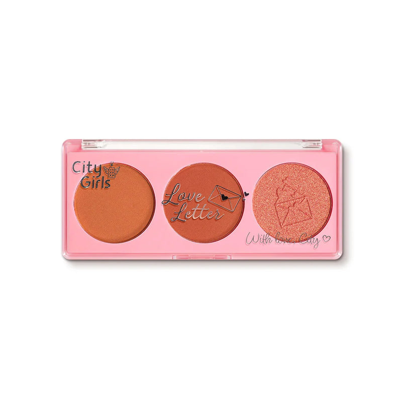 PALETA TRIO DE BLUSH - LOVE LETTER - CITY GIRLS