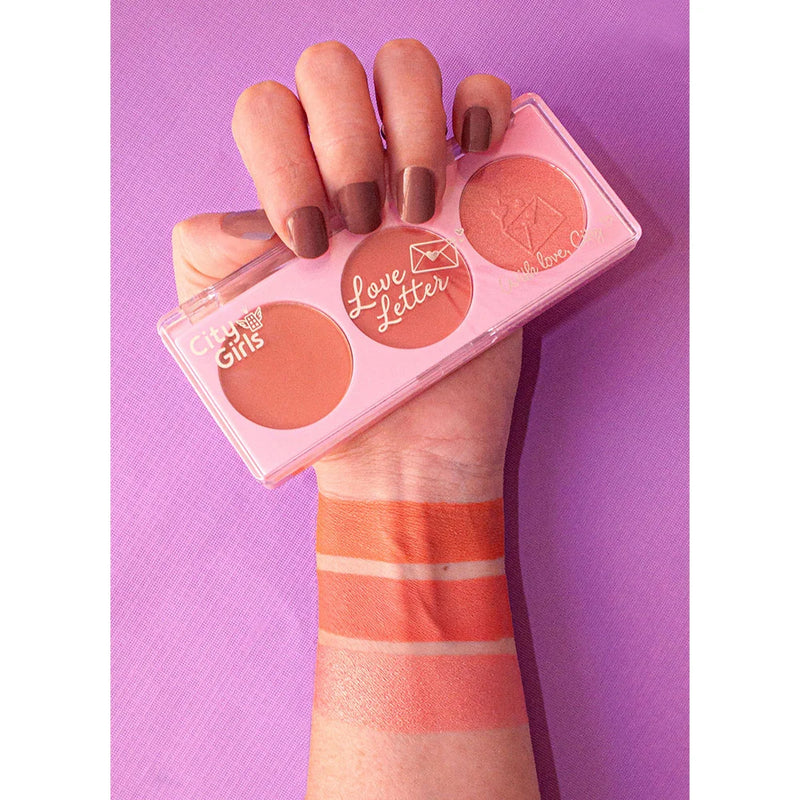 PALETA TRIO DE BLUSH - LOVE LETTER - CITY GIRLS