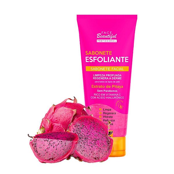 SABONETE ESFOLIANTE FACIAL EXTRATO DE PITAYA - FACE BEAUTIFUL