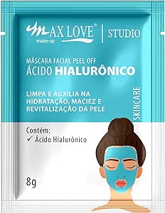 MÁSCARA FACIAL PEEL OFF ACIDO HIALURÔNICO - MAX LOVE