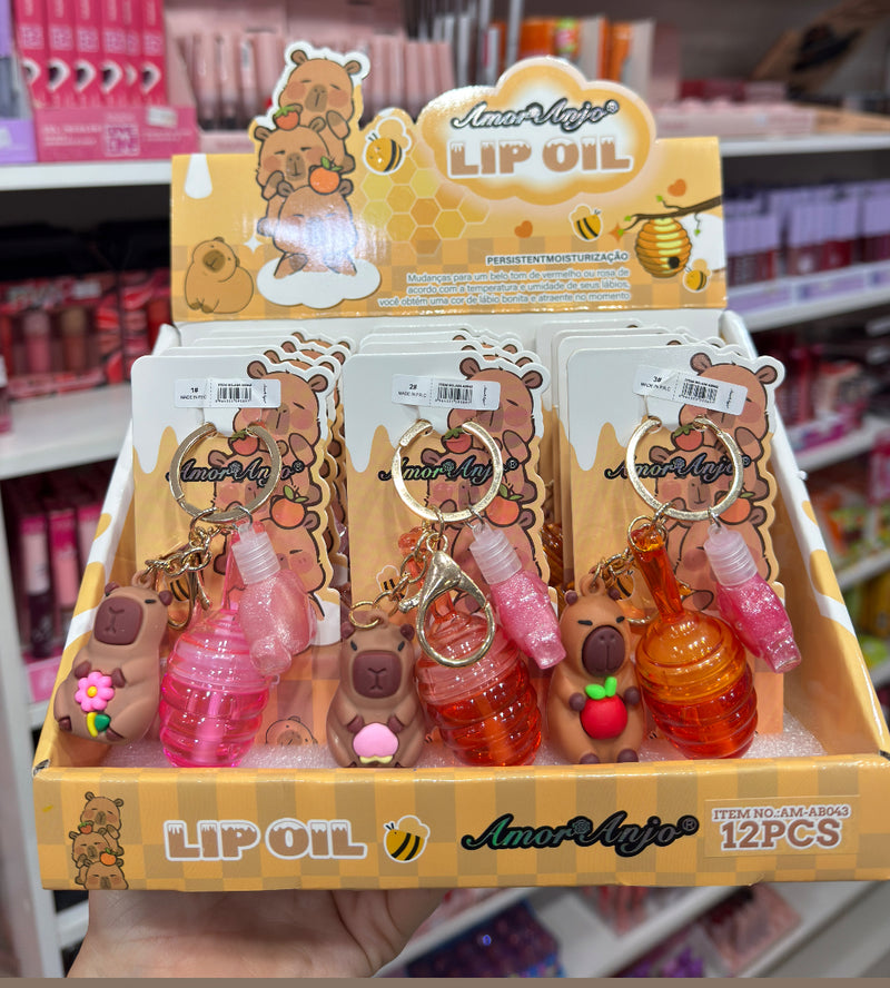 CHAVEIRO GLOSS CAPIVARA - AMOR ANJO
