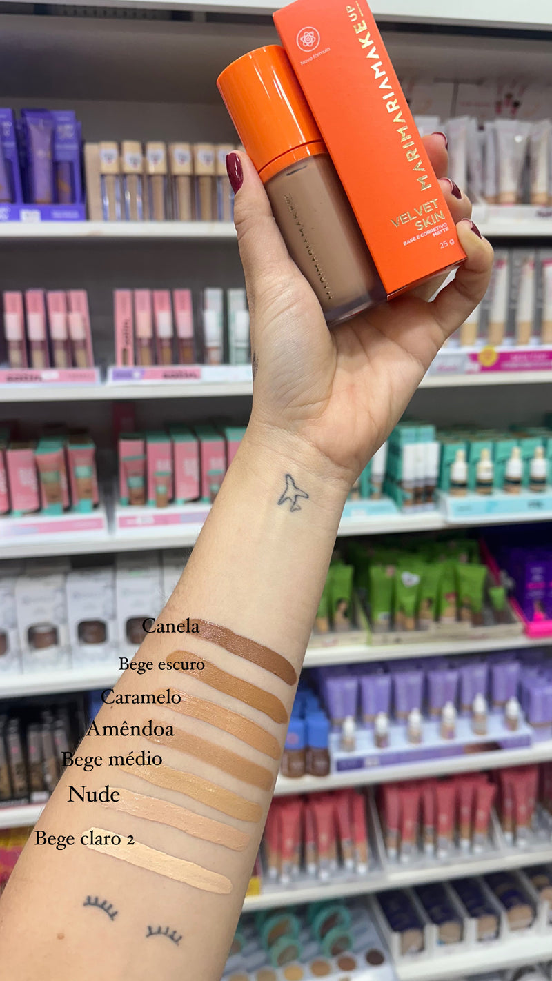 BASE E CORRETIVO MATTE VELVET SKIN -  MARI MARIA