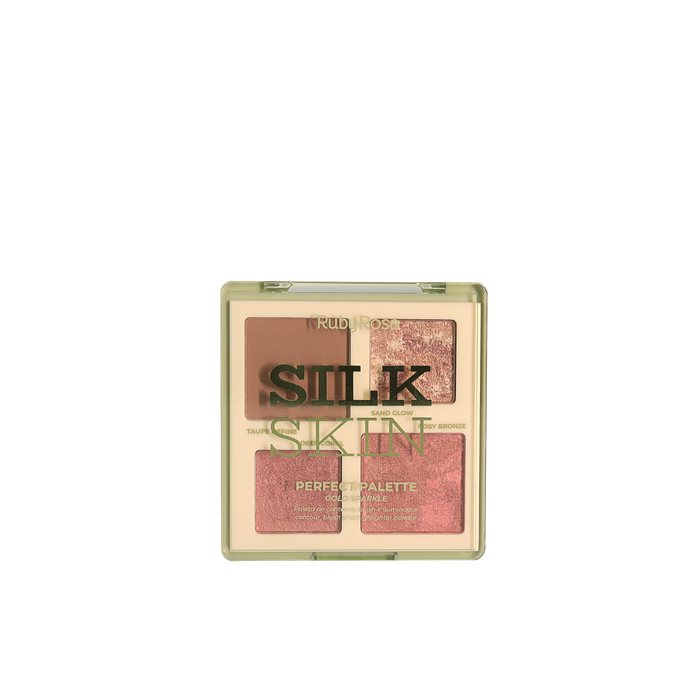 PALETA CONTORNO BLUSH E ILUMINADOR GOLD SPARKLE SILK SKIN - RUBY ROSE
