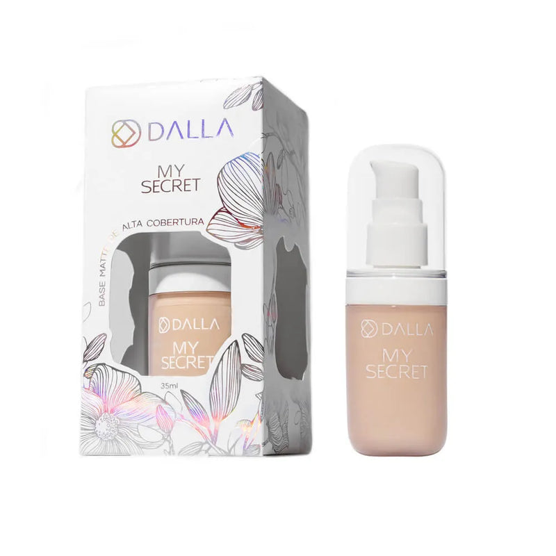 BASE LÍQUIDA DE ALTA COBERTURA MY SECRET - DALLA MAKEUP