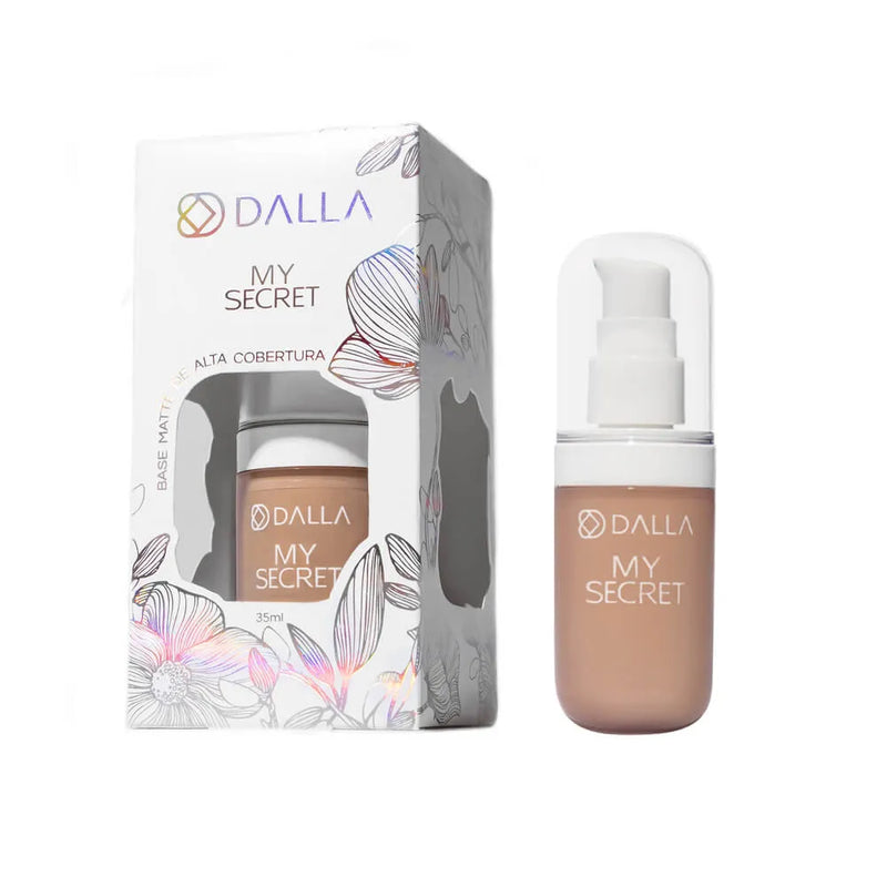 BASE LÍQUIDA DE ALTA COBERTURA MY SECRET - DALLA MAKEUP