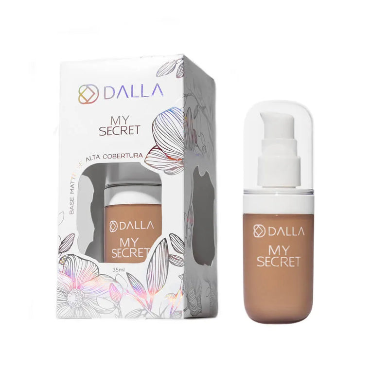 BASE LÍQUIDA DE ALTA COBERTURA MY SECRET - DALLA MAKEUP